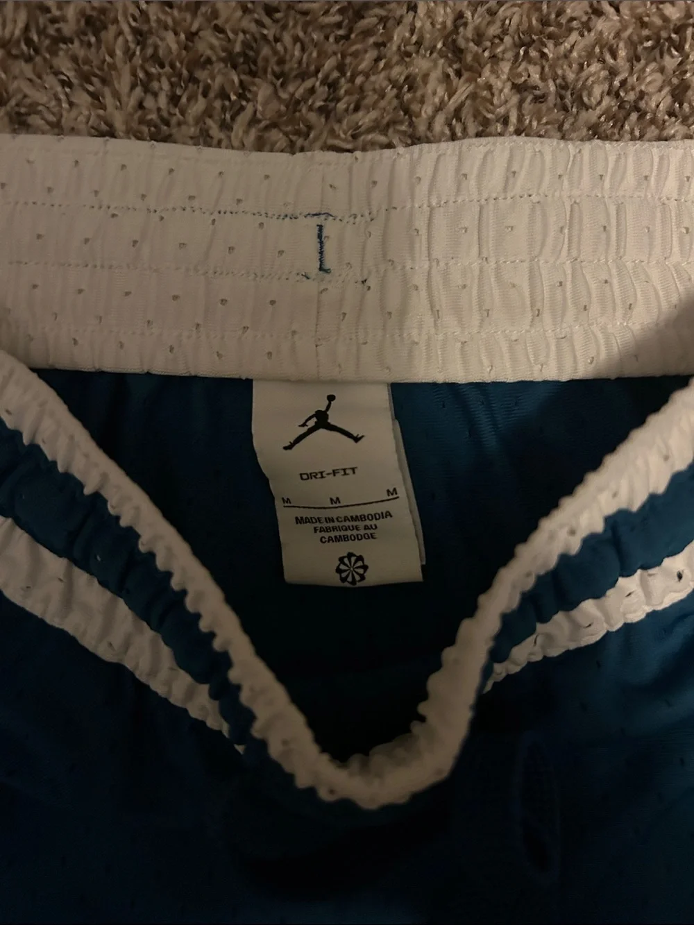 Jordan Dri-Fit Blue and White Athletic Basketball Shorts #drifit